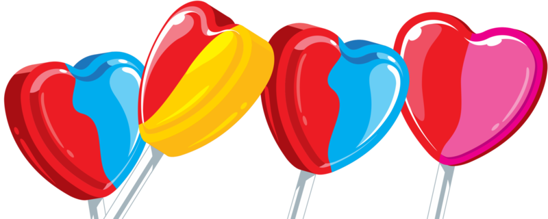 Heart pops foreground