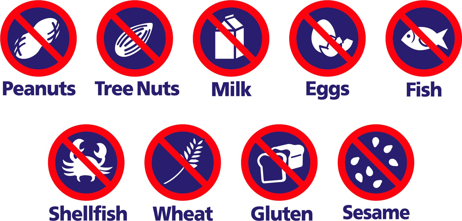 Dum Dums are free of peanuts, tree nuts, milk, eggs, fish, shellfish, wheat, gluten, and sesame